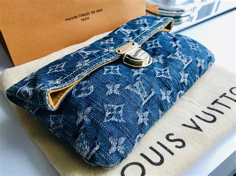 louis vuitton denim purse replica|louis vuitton denim clutch.